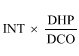 Start formula INT times start fraction DHP over DCO end fraction end formula