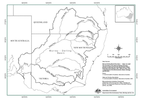 Map showing the Murray-Darling Basin