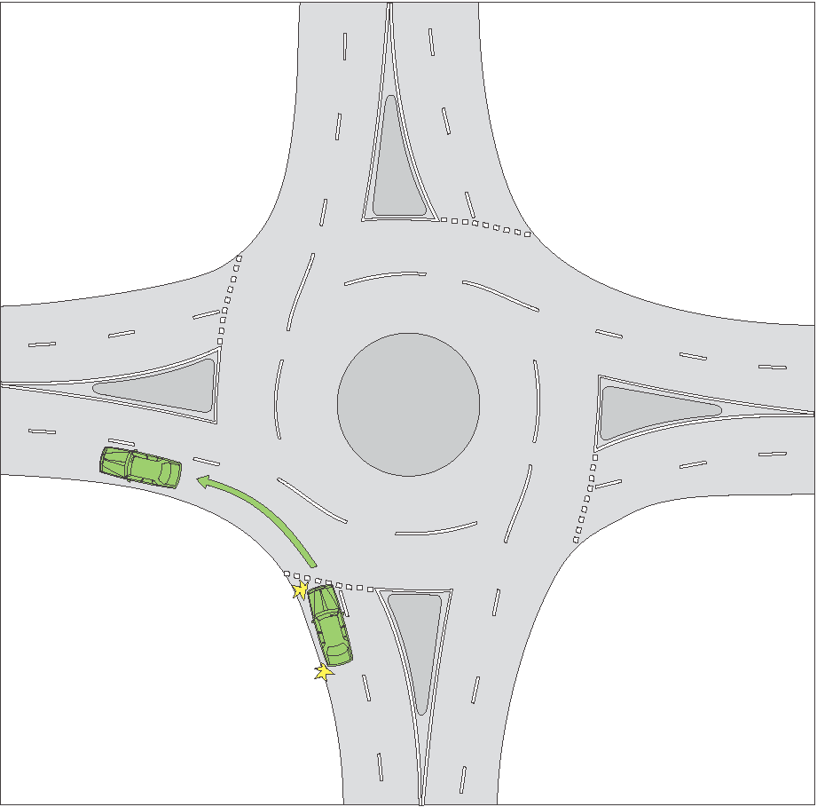 ROAD RULES 2014 - REG 111 Entering A Roundabout From A Multi-lane Road ...